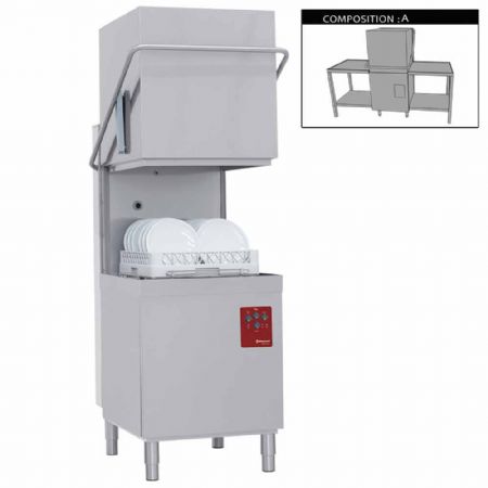 Lave vaisselle à capot avec table entrée/sortie Lave vaisselle à capot avec table entrée/sortie