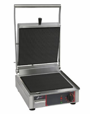 Grill spécial panini vitrocéramique simple avec plaques inférieures et supérieures rainurées Grill spécial panini vitrocéramique simple avec plaques inférieures et supérieures rainurées