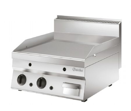 Plancha gaz professionnelle surface de cuisson lisse chromé - 590x510 mm Plancha gaz professionnelle surface de cuisson lisse chromé - 590x510 mm