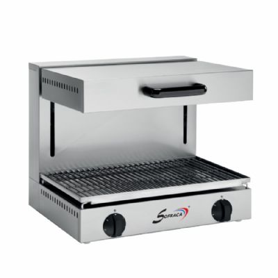 Salamandre électrique avec plafond mobile 2 zones de chauffe - Longueur 600mm Salamandre électrique avec plafond mobile 2 zones de chauffe - Longueur 600mm