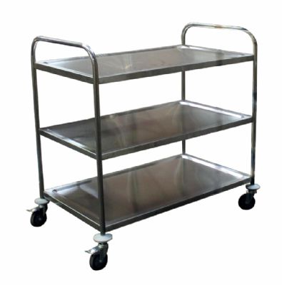 Chariot desserte démontable inox 3 niveau sur roues Chariot desserte démontable inox 3 niveau sur roues