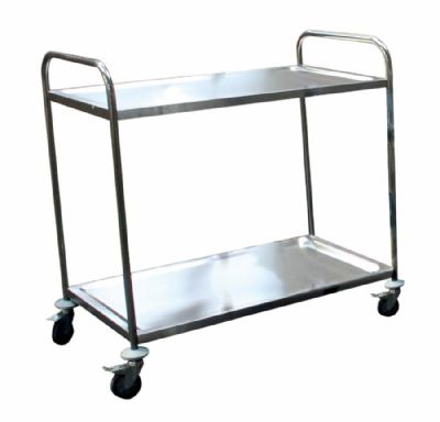Chariot desserte démontable inox 2 niveaux sur roues - 860x540x940 mm Chariot desserte démontable inox 2 niveaux sur roues - 860x540x940 mm