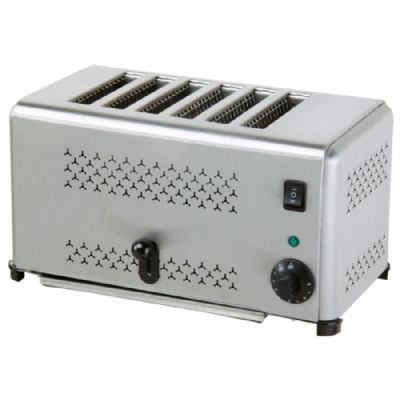 Grille-pain inox 6 tranches puissance 2,5 kW - 270 x 410 x 220 mm Grille-pain inox 6 tranches puissance 2,5 kW - 270 x 410 x 220 mm