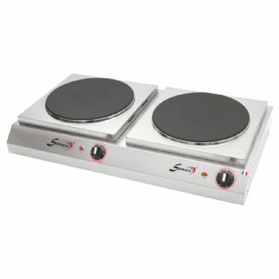 Réchaud électrique à poser 2 zones de cuisson en largeur 220mm diamètre chacunes - 4kW Réchaud électrique à poser 2 zones de cuisson en largeur 220mm diamètre chacunes - 4kW