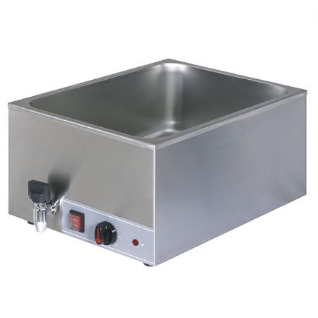 Bain-marie electrique à poser avec robinet de vidange - 1 cuve GN 1/1 hauteur 150mm Bain-marie electrique à poser avec robinet de vidange - 1 cuve GN 1/1 hauteur 150mm