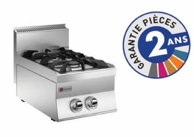 Plaque gaz de cuisson 2 feux vifs Gamme 650 Baron puissance 9 kW Plaque gaz de cuisson 2 feux vifs Gamme 650 Baron puissance 9 kW