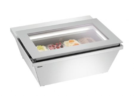 Vitrine à glaces avec 4 bacs 6,5 litres avec couvercle Vitrine à glaces avec 4 bacs 6,5 litres avec couvercle