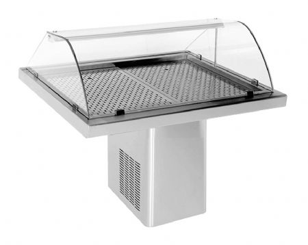 Vitrine réfrigérée poissons sur socle largeur 1400mm Vitrine réfrigérée poissons sur socle largeur 1400mm