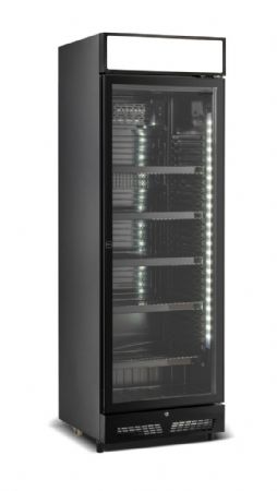 Réfrigérateur à boissons noir avec 1 porte vitrée - 400 litres Réfrigérateur à boissons noir avec 1 porte vitrée - 400 litres