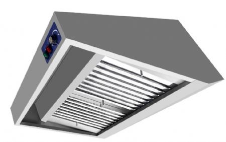 Hotte murale inox 2 filtres avec moteur - 1200x900x450 mm Hotte murale inox 2 filtres avec moteur - 1200x900x450 mm