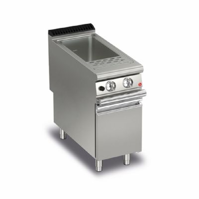 Cuiseur de pâtes gaz sur coffre avec cuve 42 L et 3 paniers Cuiseur de pâtes gaz sur coffre avec cuve 42 L et 3 paniers