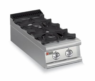 Top de cuisson gaz 2 foyers vifs à poser puissance 13,5 kW - 400x900x250 Top de cuisson gaz 2 foyers vifs à poser puissance 13,5 kW - 400x900x250