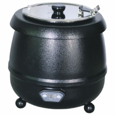 Soupière électrique noire capacité 10 L réglée à 90°C - 325 x 325 x 360 mm Soupière électrique noire capacité 10 L réglée à 90°C - 325 x 325 x 360 mm