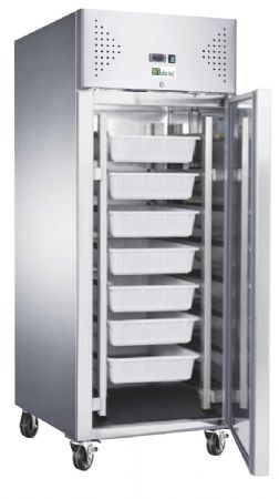 Réfrigérateur vertical inox spécial poissons 1 porte pleine classe 5 600 L température -2/+8°C Réfrigérateur vertical inox spécial poissons 1 porte pleine classe 5 600 L température -2/+8°C