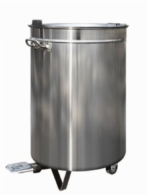 Poubelle inox circulaire - 95L Poubelle inox circulaire - 95L