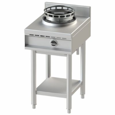 Poste de cuisson wok gaz avec tablette 1 brûleur puissance 13 kW Poste de cuisson wok gaz avec tablette 1 brûleur puissance 13 kW