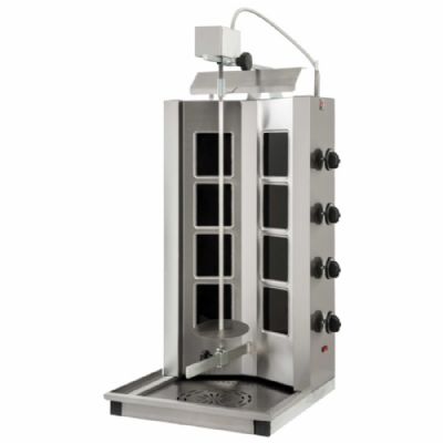 Grill kebab vitrocéramique moteur supérieur triphasé 40-55 kg max Grill kebab vitrocéramique moteur supérieur triphasé 40-55 kg max