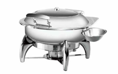 Chafing dish rond avec couvercle à hublot en Chafing dish rond avec couvercle à hublot en