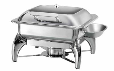 Chafing dish GN2/3 équipé d’un couvercle à fenêtre transparente Chafing dish GN2/3 équipé d’un couvercle à fenêtre transparente