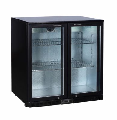 Arrière de bar réfrigéré 0/ +8°c avec 2 portes vitrées battantes - 208 litres Arrière de bar réfrigéré 0/ +8°c avec 2 portes vitrées battantes - 208 litres