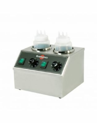 Chauffe sauces pro double monophasé 2x170W - 220x270x200 mm Chauffe sauces pro double monophasé 2x170W - 220x270x200 mm