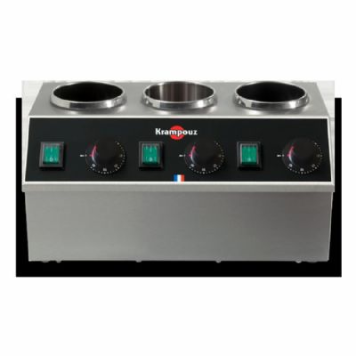 Chauffe sauce triple inox professionnel capacité 3 bottes 60 cl - 397x224x200 mm Chauffe sauce triple inox professionnel capacité 3 bottes 60 cl - 397x224x200 mm