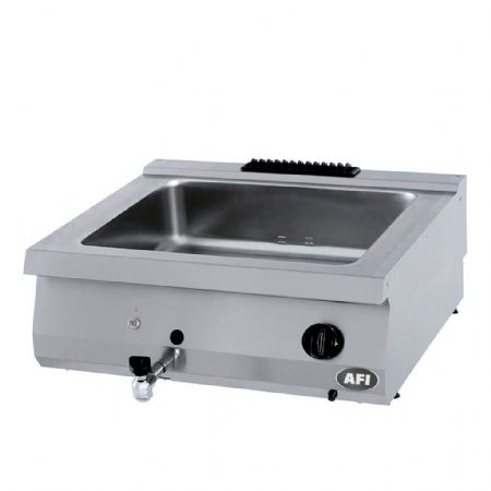 Bain marie professionnel à gaz 2 bacs GN 1/1 à poser - profondeur 700mm Bain marie professionnel à gaz 2 bacs GN 1/1 à poser - profondeur 700mm