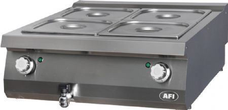 Bain marie électrique 4 bacs GN 2/3 à poser - profondeur 900mm Bain marie électrique 4 bacs GN 2/3 à poser - profondeur 900mm