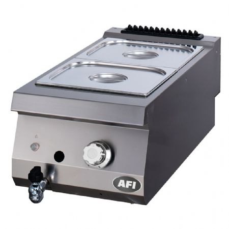 Bain-marie gaz série 900 avec 2 bacs GN 2/3 température jusqu’à 90 °C - 2 kW Bain-marie gaz série 900 avec 2 bacs GN 2/3 température jusqu’à 90 °C - 2 kW