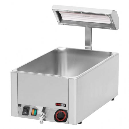 Chauffe-frites à poser double zone de chauffe supérieure et inférieure pour bac 1xGN 1/1 réglable de 30 à 90 °C Chauffe-frites à poser double zone de chauffe supérieure et inférieure pour bac 1xGN 1/1 réglable de 30 à 90 °C