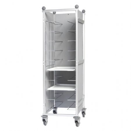 Chariot pour rayonnages muraux latéraux à 4 étages Chariot pour rayonnages muraux latéraux à 4 étages