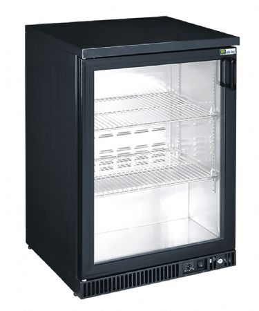 Arrière de bar noir 1 porte battante vitrée +2 / +8°C - 142L Arrière de bar noir 1 porte battante vitrée +2 / +8°C - 142L