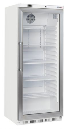 Armoire réfrigérée +1/+5 °C blanche 1 porte vitrée 600 litres Armoire réfrigérée +1/+5 °C blanche 1 porte vitrée 600 litres