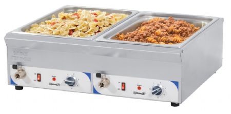 Double bain-marie avec robinet de vidange GN 1/1 - 100 mm Double bain-marie avec robinet de vidange GN 1/1 - 100 mm