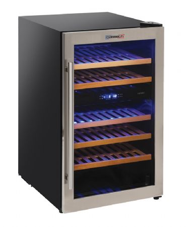 Cave à vins pour 31 bouteilles avec 1 porte vitrée et 2 zones de température 114 L Cave à vins pour 31 bouteilles avec 1 porte vitrée et 2 zones de température 114 L