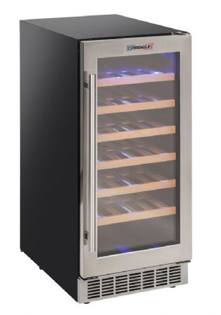 Cave à vins professionnelle noire 93L avec 1 porte vitrée - 34 bouteilles Cave à vins professionnelle noire 93L avec 1 porte vitrée - 34 bouteilles