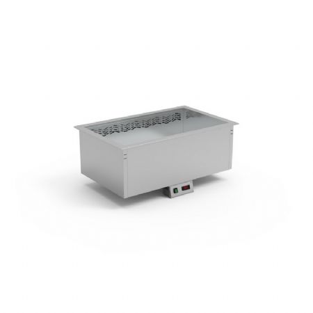 Cuve bain marie à chaleur sèche ventlée à encastrer +50 / +90°C pour bacs profondeur 150mm - 3GN Cuve bain marie à chaleur sèche ventlée à encastrer +50 / +90°C pour bacs profondeur 150mm - 3GN