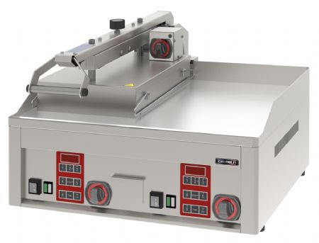 Grill à panini électrique semi-automatique double avec 1 rabat - 280x400 mm Grill à panini électrique semi-automatique double avec 1 rabat - 280x400 mm