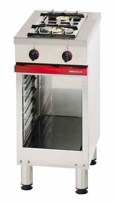 Cuisinière à gaz 2 bruleurs vifs 4 kW sur armoire ouverte - 400x650x900 mm Cuisinière à gaz 2 bruleurs vifs 4 kW sur armoire ouverte - 400x650x900 mm