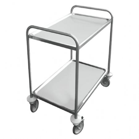 Chariot de service à 2 niveaux longueur 1000 compatible température jusqu’à 70°C Chariot de service à 2 niveaux longueur 1000 compatible température jusqu’à 70°C