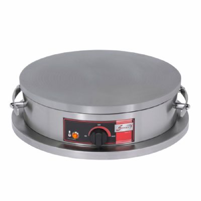 Crêpierre électrique de table sur base ronde pour usage intensif 1 plaque diamètre 400mm Crêpierre électrique de table sur base ronde pour usage intensif 1 plaque diamètre 400mm