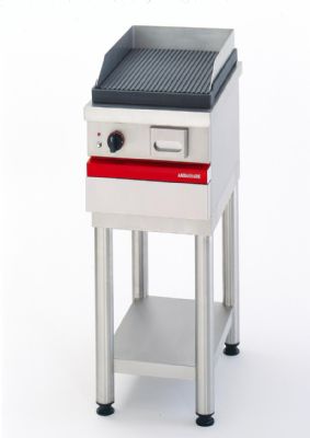 Plaque à snacker électrique en fonte à poser surface rainurée - 400x650x300 mm Plaque à snacker électrique en fonte à poser surface rainurée - 400x650x300 mm