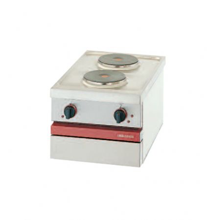 Cuisinière électrique 2 plaques rondes 2 kW chacunes à poser - 400x650x300 mm Cuisinière électrique 2 plaques rondes 2 kW chacunes à poser - 400x650x300 mm