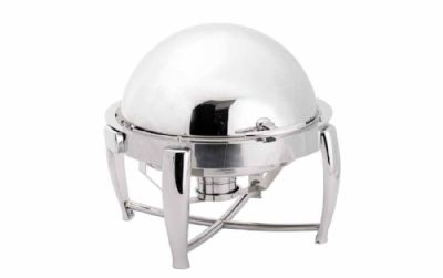 Chafing dish rond budget avec couvercle basculant 180° en Chafing dish rond budget avec couvercle basculant 180° en