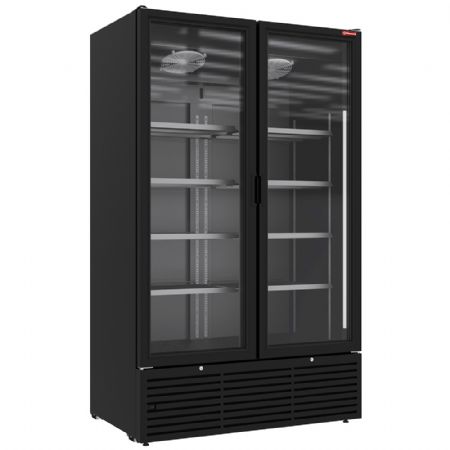 Vitrine ventilée positive 1142 litres 2 portes battantes - NOIRE Vitrine ventilée positive 1142 litres 2 portes battantes - NOIRE