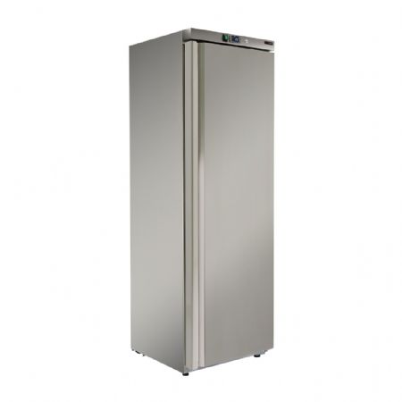 Armoire réfrigérée positive en acier inoxydable volume 350 L équipée de 4 étagères ajustables Armoire réfrigérée positive en acier inoxydable volume 350 L équipée de 4 étagères ajustables