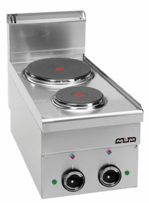 Cuisinière électrique à poser 2 plaques rondes - profondeur 600mm Cuisinière électrique à poser 2 plaques rondes - profondeur 600mm