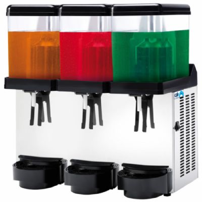 Distributeur de boissons fraîches 3 bacs monophasé avec 3x12 L - 400 x 600 x 650 mm Distributeur de boissons fraîches 3 bacs monophasé avec 3x12 L - 400 x 600 x 650 mm