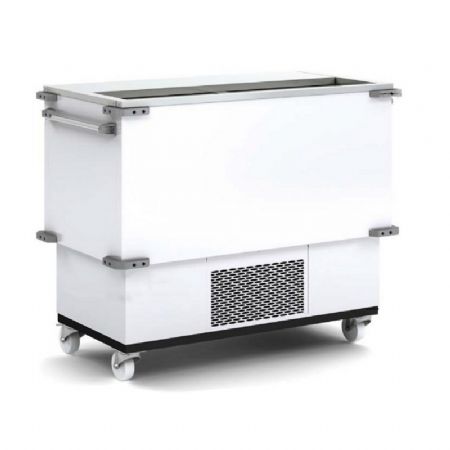 Refroidisseur à bouteilles et cannettes blanc tropicalisé 2 portes avec dessus inox et fond plat - 184L Refroidisseur à bouteilles et cannettes blanc tropicalisé 2 portes avec dessus inox et fond plat - 184L