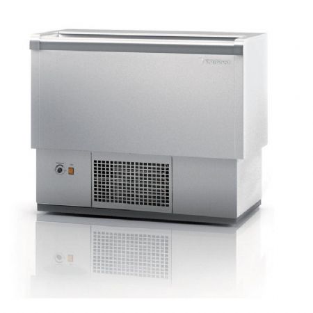 Refroidisseur à bouteilles et cannettes inox tropicalisé 2 portes avec dessus inox et fond plat - 184L Refroidisseur à bouteilles et cannettes inox tropicalisé 2 portes avec dessus inox et fond plat - 184L